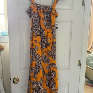 INC International Concepts Woven Printed Midi Sundress Zinnia Combo Yellow 4